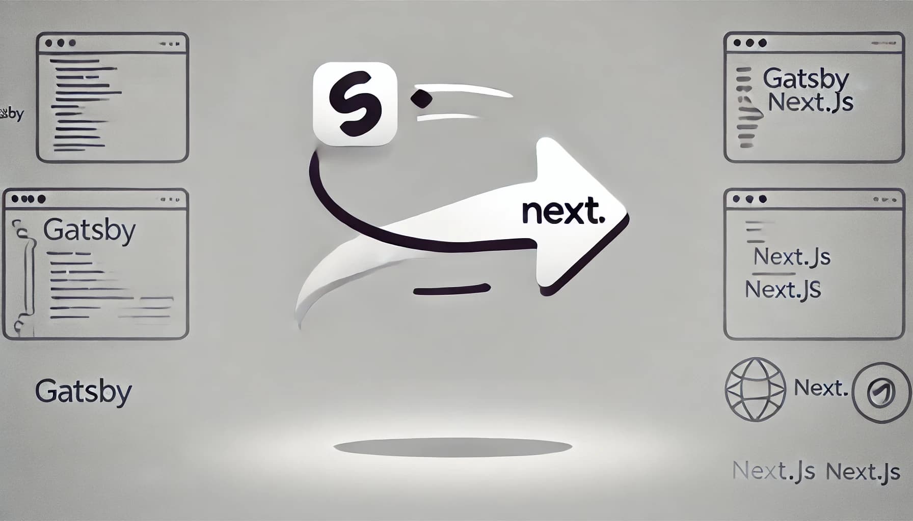 GatsbyJs to NextJS migration illustration