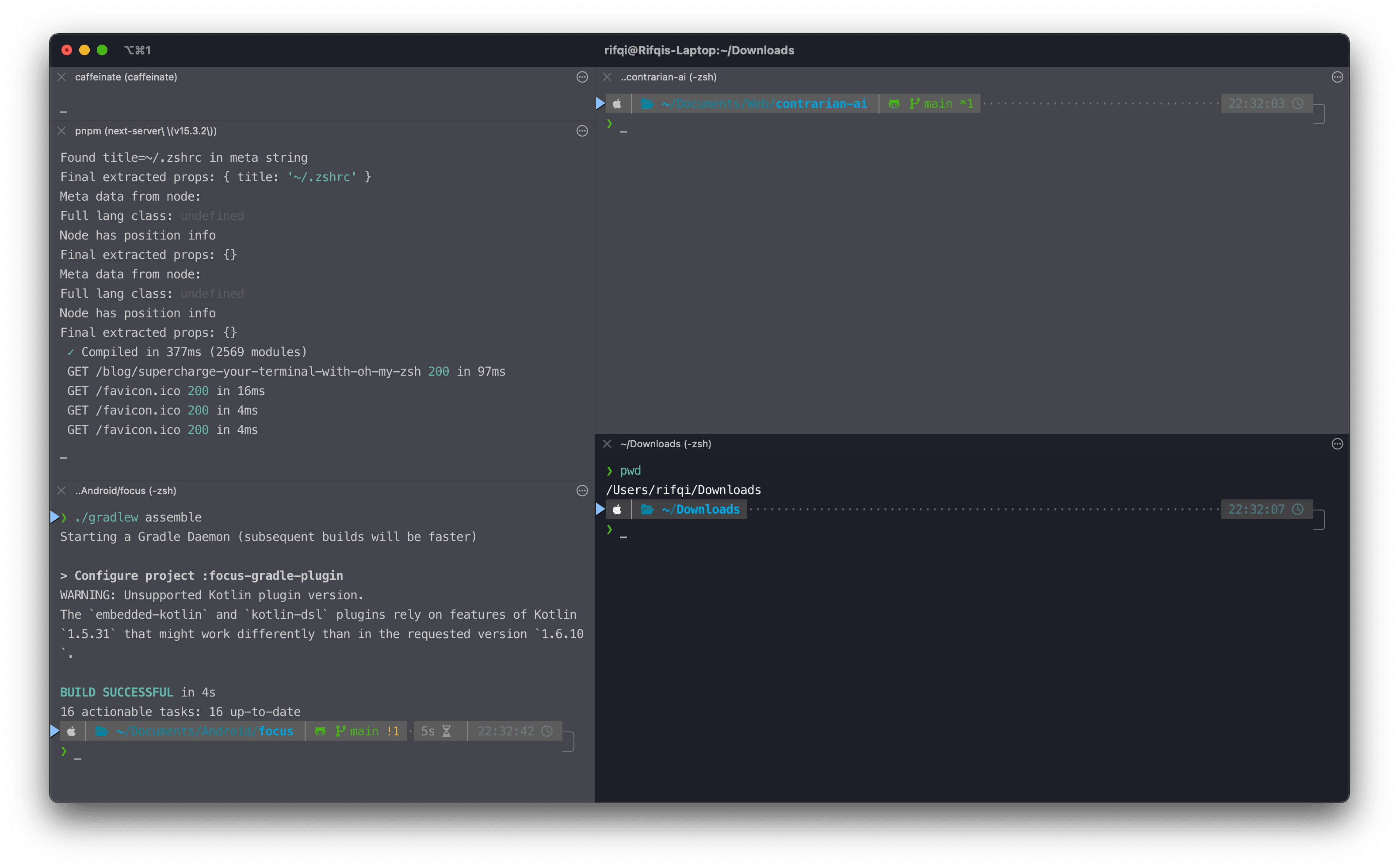 Powered up terminal